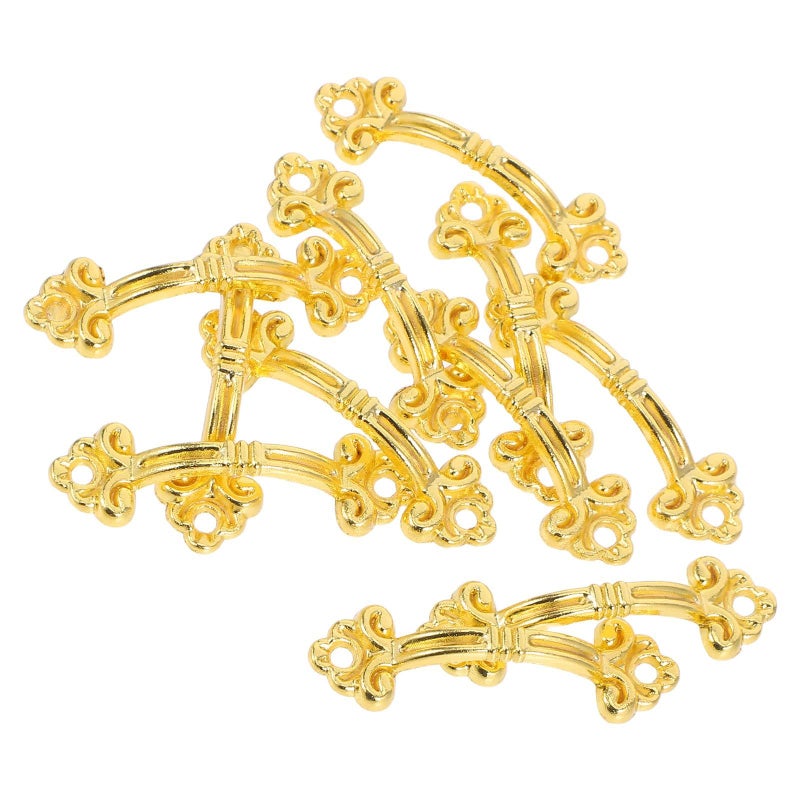Gold Mini Vintage Jewelry Box Handles 12pcs Antique Drawer Pulls For Cabinets - Image 2