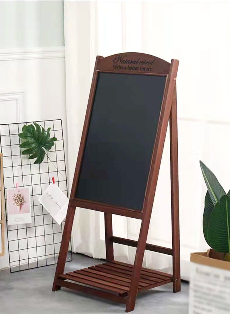 LINGWEI Wooden Blackboard Hand Writing Drawing Boards With Stand Massage Board Ideal for Restaurants Menu, Wedding, Party, Arts & Crafts, Drawing, Greetings - Image 1