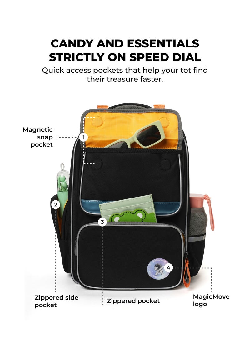 Mokobara Mokobara The Cheddar Backpack - Lightweight Water-Resistant School Backpack for Kids (6-8 Year) with Magicmove Logo and Reflective Stripe Ideal for School, Travel, and Outdoor Adventures (Multicolor)  - Image 4