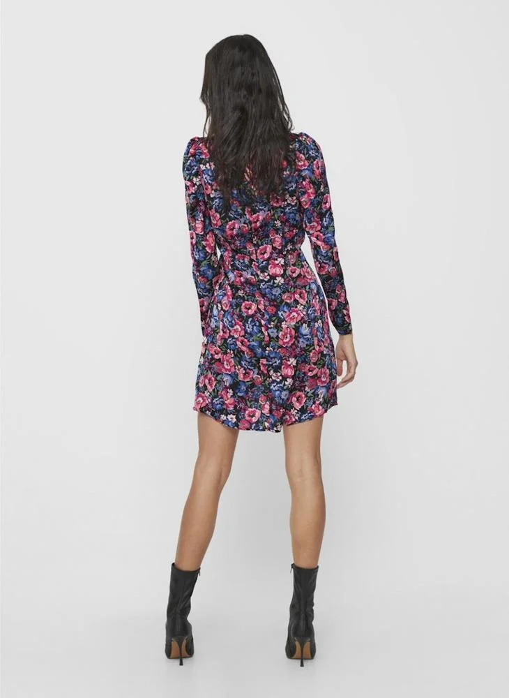 اونلي Overlap Front Floral Dress