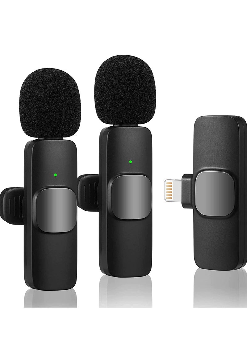 Wireless Lavalier Microphone for iPhone iPad, Plug-Play Wireless Mic for Recording, Live Stream, YouTube, TikTok, Facebook, Noise Reduction Auto-Sync - Image 1