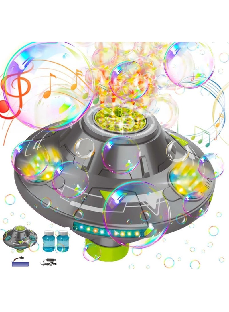 SOLARAE Automatic Bubble Machine For Kids, UFO Bubble Machine With Lights And Music, Bubble Maker Toys, Outdoor Bubble Machine, Includes 150ml Bubble Solution, Ideal For Beach Parties, Camping, Wedding - Image 1
