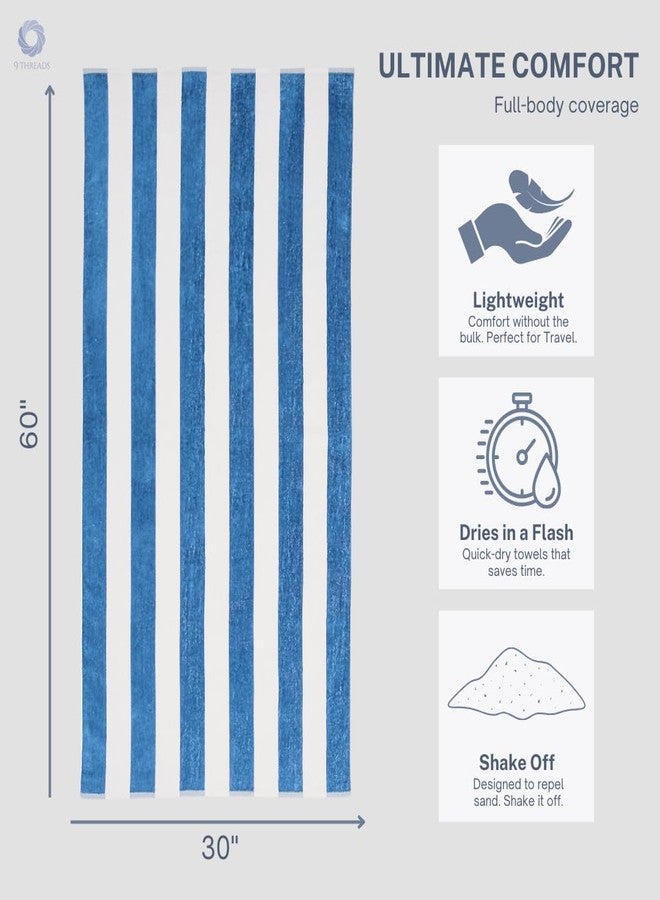 9Threads Cotton Turkish Beach Towel with Towels Oversized 30"x60" Pool Absorbent Extra Large Quick Dry Sand Travel Towel (Cabana Mix, 4 Pack) - Image 4