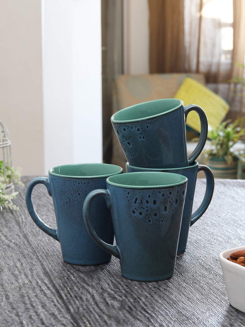 Miah Decor Mdcf-48A Ceramic Handcrafted Studio Pottery Mugs, Set of 4, Multi-Color - Image 2