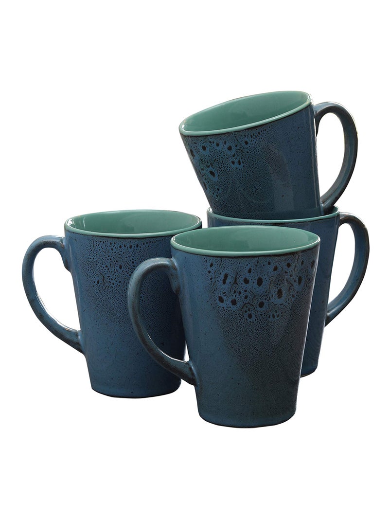 Miah Decor Mdcf-48A Ceramic Handcrafted Studio Pottery Mugs, Set of 4, Multi-Color - Image 1