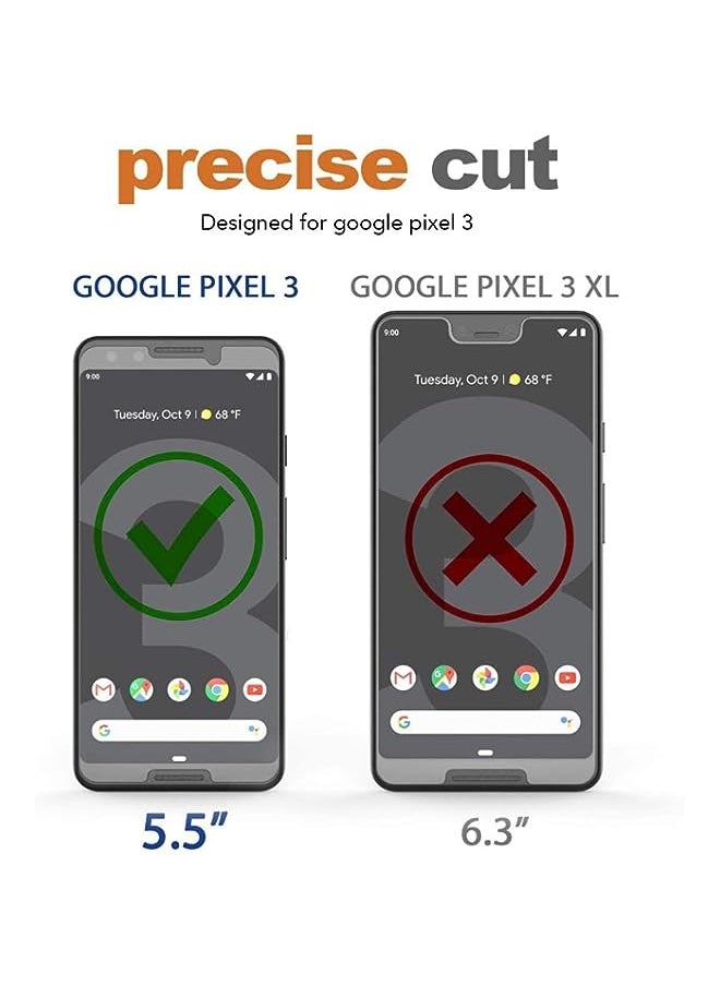 HuHa - Google Pixel 3 Privacy Tempered Glass Screen Protector.9H Hardness Protector [Anti-Scratch] [Anti-Bubble] [Case Friendly] Compatible (Google Pixel 3 , Privacy) - Image 1
