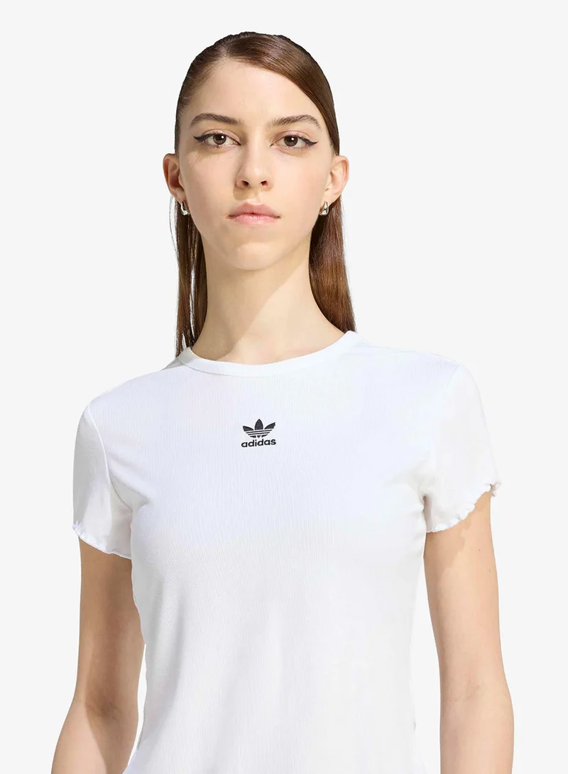 adidas Originals  Essentials Scalloped Edge Baby T-Shirt for Women | Best Price UAE