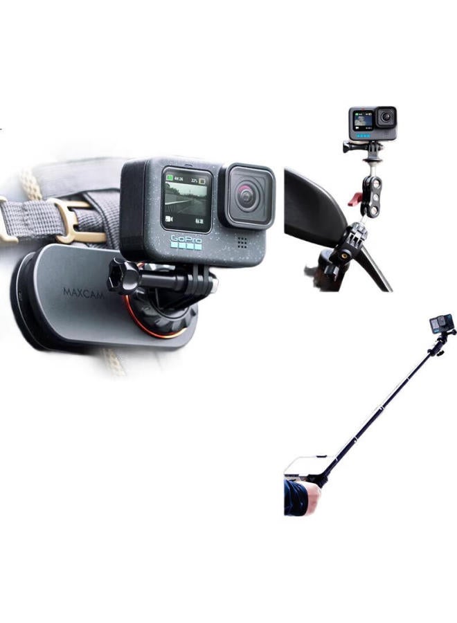 Maxcam/Maisikamu, Suitable For Dji Osmo Action 5/4 Action Camera, Portable Tripod, Selfie Stick, Vlog Aluminum Alloy Extension Rod Accessory - Image 1