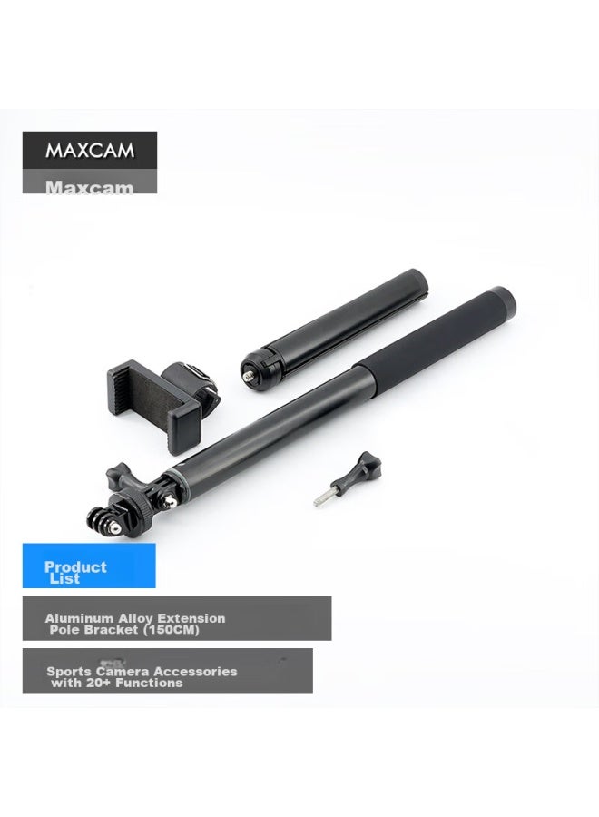 Maxcam/maisikamu, Suitable For Dji Osmo Action 5/4 Action Camera, Portable Tripod, Selfie Stick, Vlog Aluminum Alloy Extension Rod Accessory - Image 2