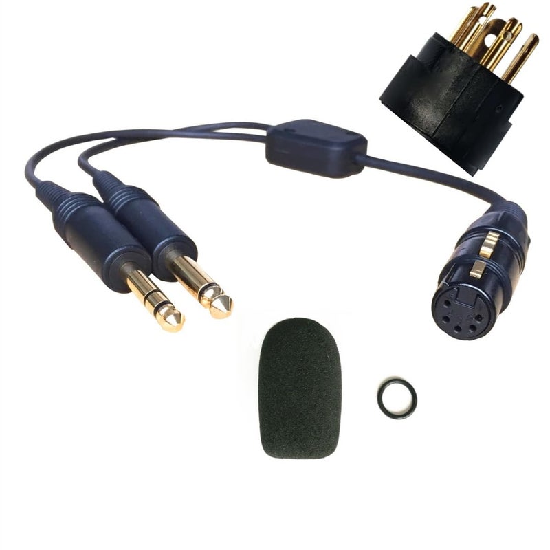 UFQ XLR Aviation Headset Adapter for General Aviation Headset - Image 1