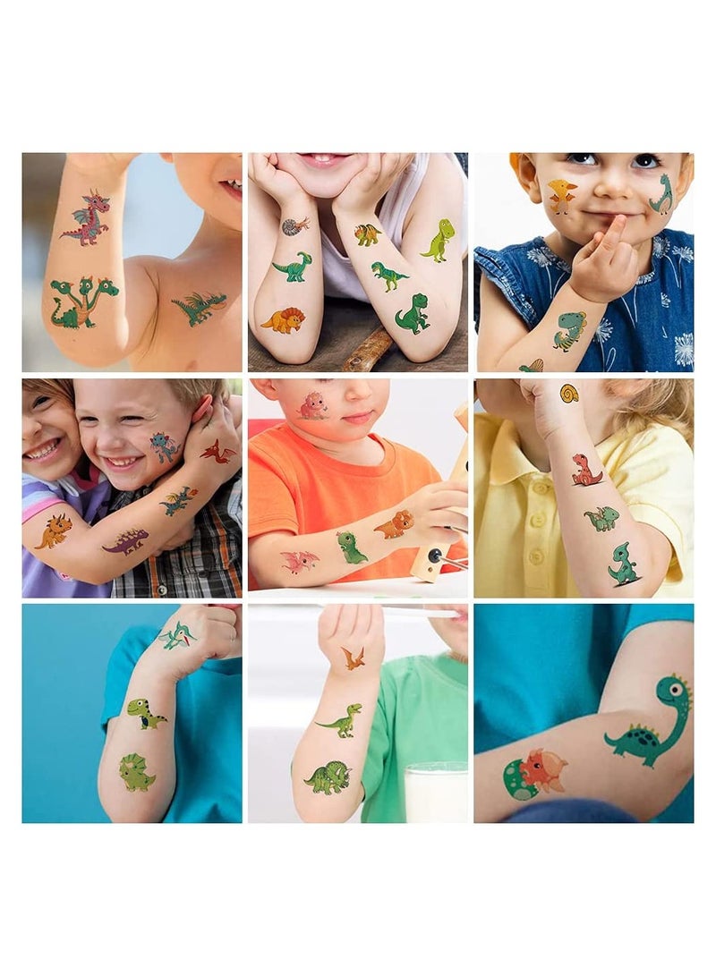 SOLARAE 20 Sheets Dinosaur Temporary Tattoos Boys Tattoos Waterproof Fake Tattoos Dinosaur Cartoon Tattoo Stickers for Children Party Bag Fillers Kids' Tattoo Pass The Parcel Gifts Dinosaur Party Favours - Image 2