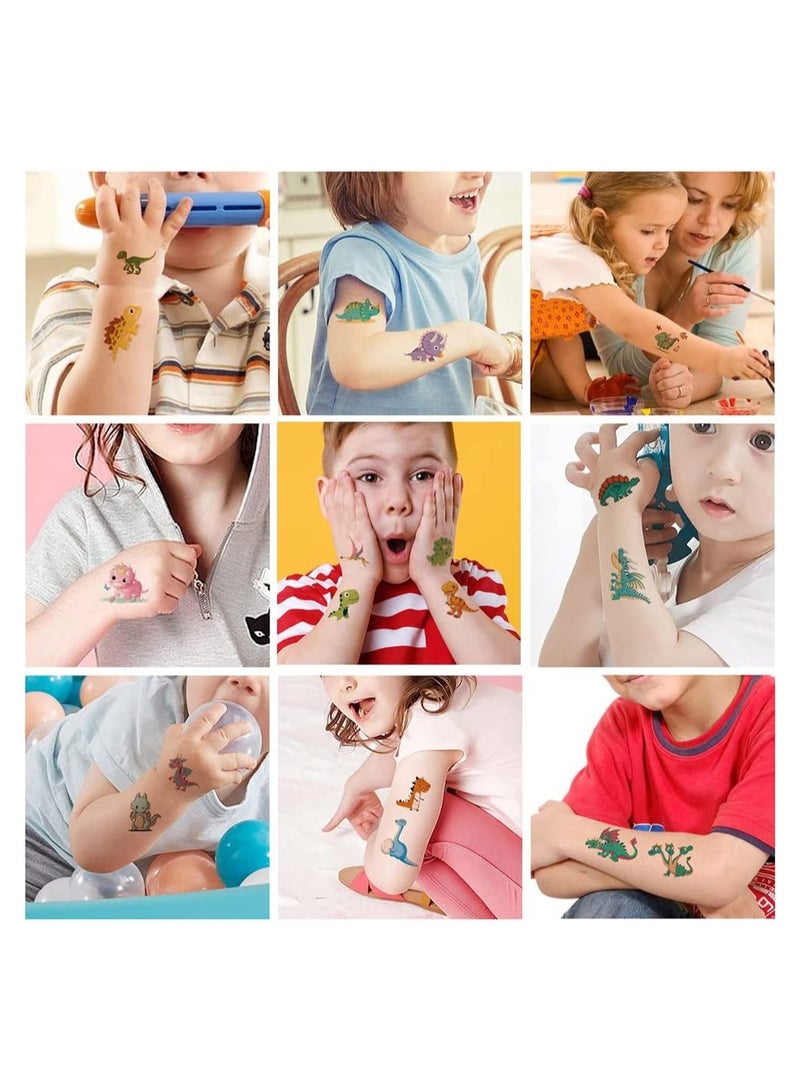 SOLARAE 20 Sheets Dinosaur Temporary Tattoos Boys Tattoos Waterproof Fake Tattoos Dinosaur Cartoon Tattoo Stickers for Children Party Bag Fillers Kids' Tattoo Pass The Parcel Gifts Dinosaur Party Favours - Image 3