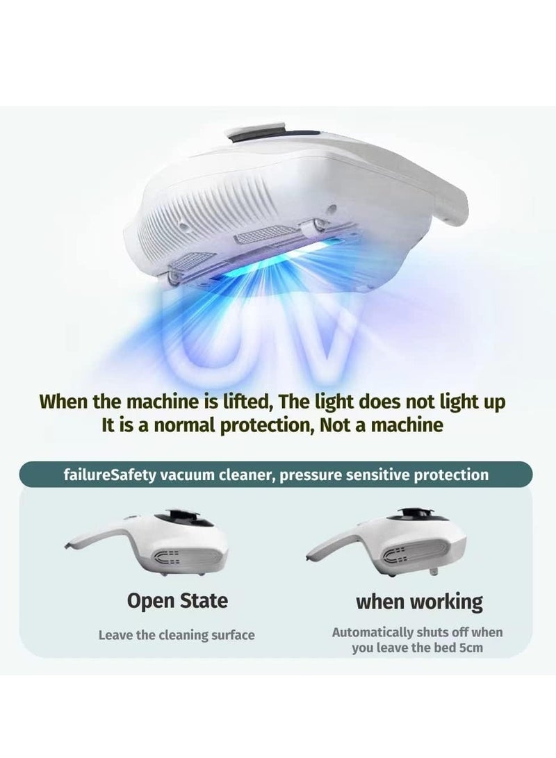 SYOSI Bed Vacuum Cleaner, UV Mattress Vacuum Cleaner Handheld Vacuum Cleaner, Efficient Cleaning Super Suction Vacuum - Image 5