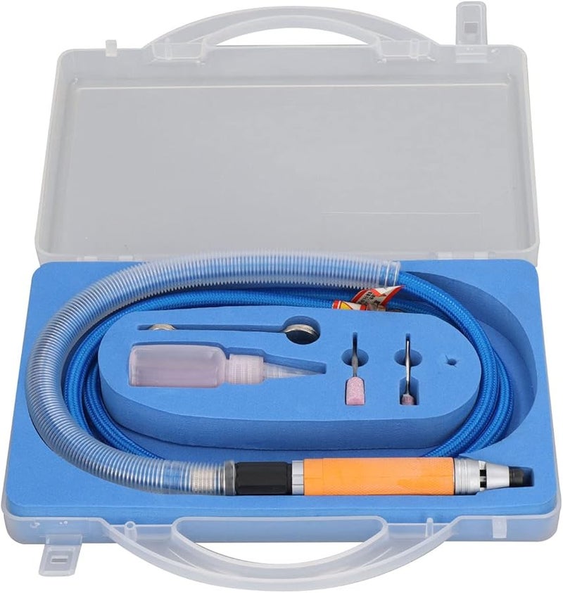 أداة النقش الهوائية المصغرة 70000 دورة في الدقيقة عزم دوران عالي مقبض مستقيم للمعادن والخشب - Image 1