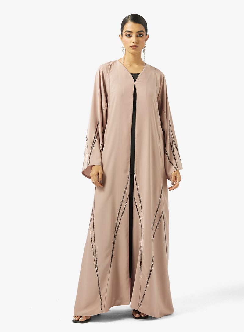 hayas closet Embroidered Abaya With Sheila - Image 5