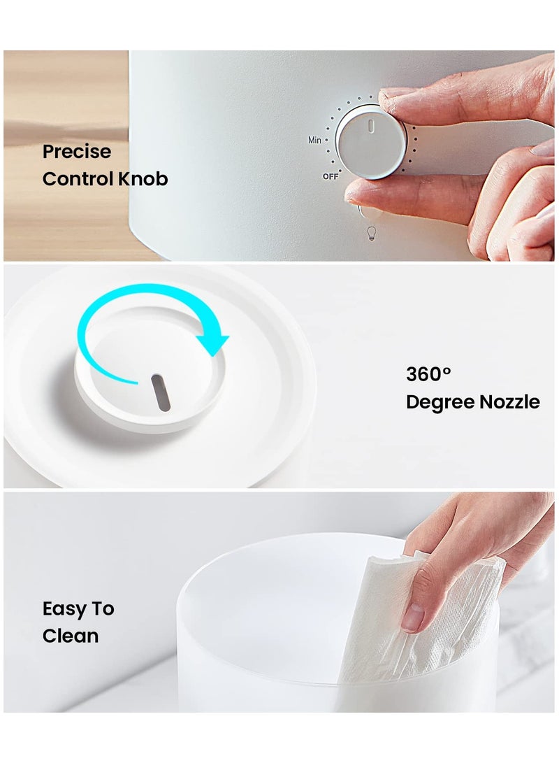 ibsun Humidifiers for Bedroom Large Room, 2.5L Cool Mist Humidifier with Essential Oil Diffuser, Top Fill Air Humidifier for Baby, Home, Plant, Ultrasonic Humidification for whole house, Auto Shut-Off - Image 4