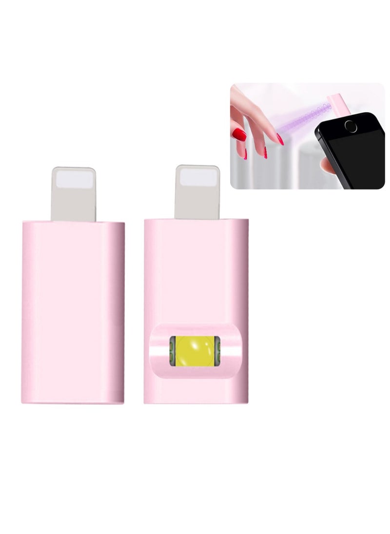 Generic Portable Nail Polish Dryer Mini Nail Lamp with Phone Interface Lightning Port, Fast-Dry Handheld UV LED Nail Light  - Image 1