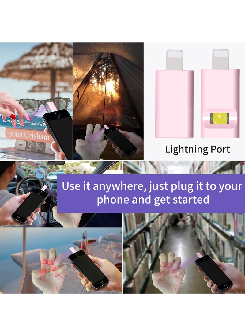 Generic Portable Nail Polish Dryer Mini Nail Lamp with Phone Interface Lightning Port, Fast-Dry Handheld UV LED Nail Light  - Image 3