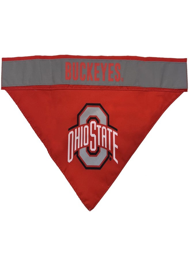 Pets First NCAA Ohio State Buckeyes TIE Bandana, Small/Medium. Dog Football Reflective Bandana Scarf Bib for Pet, Cat, or Dog. The Ultimate Game-Day, Party Bandana - Image 3