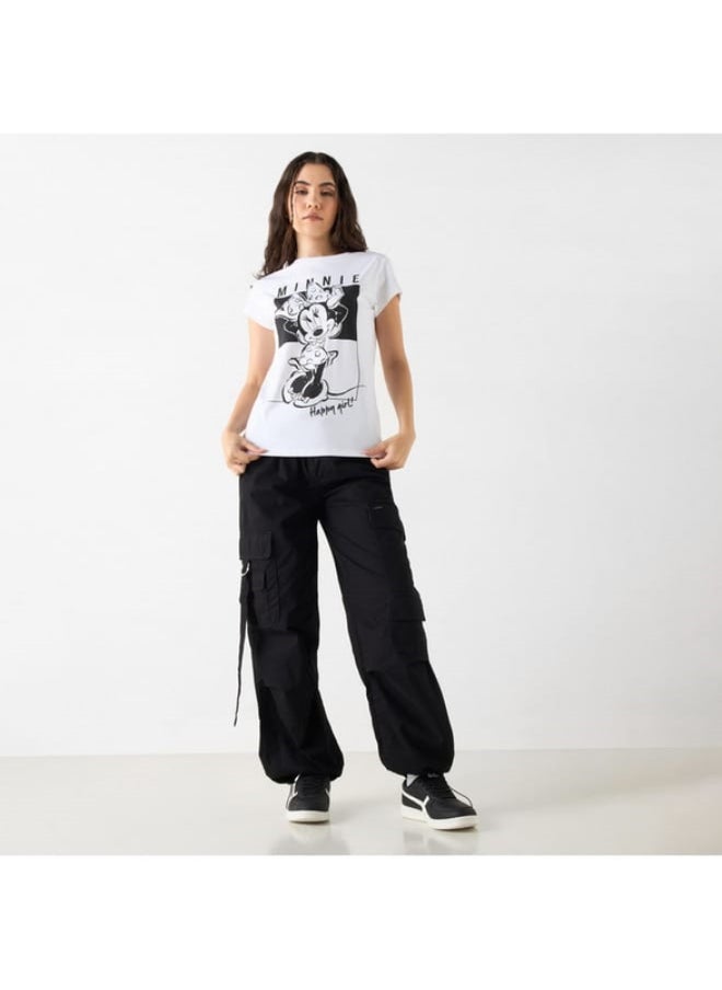 SP Characters - Minnie Mouse Print T-shirt with Short Sleeves - Image 1