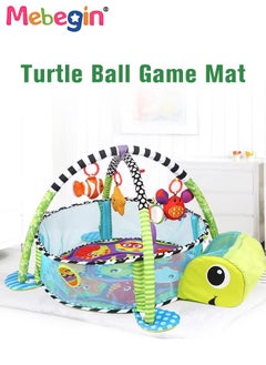MEBEGIN Baby Play Mat Playpen  Play Blanket with 30 Balls and Carry Bag, Turtle-shaped Baby Play Gym, Soft Activity Mat for Floor Play, Lightweight Foam Stand, Washable Soft Cotton Base, Good Toy for Baby, 95*70*50cm  - Image 5