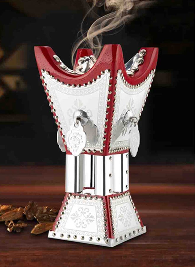 AL SANIDI Heritage Incense Burner 12*12*24 cm - Durable and lightweight design, adds a luxurious and elegant touch, and perfumes the air with the scent of authentic incense - Image 5