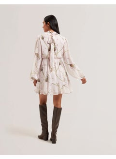 Ted Baker Printed Neck Tie Detail Dress  - Image 2