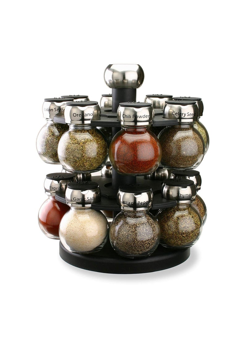 Olde Thompson Olde Thompson 16Jar Labeled Orbit Spice Rack Jars Rack  - Image 1