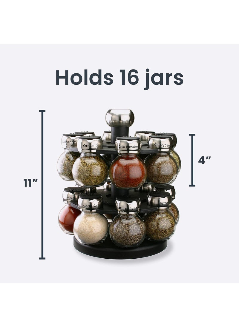 Olde Thompson Olde Thompson 16Jar Labeled Orbit Spice Rack Jars Rack  - Image 4
