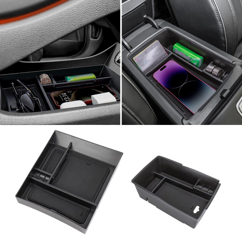 Neepiar Center Console Organizer Compatible with Hyundai Santa Fe 2021 2022 2023 Santa Fe SEL 2022 2023 Armrest Storage Box Lower Center Console Tray Interior Accessories