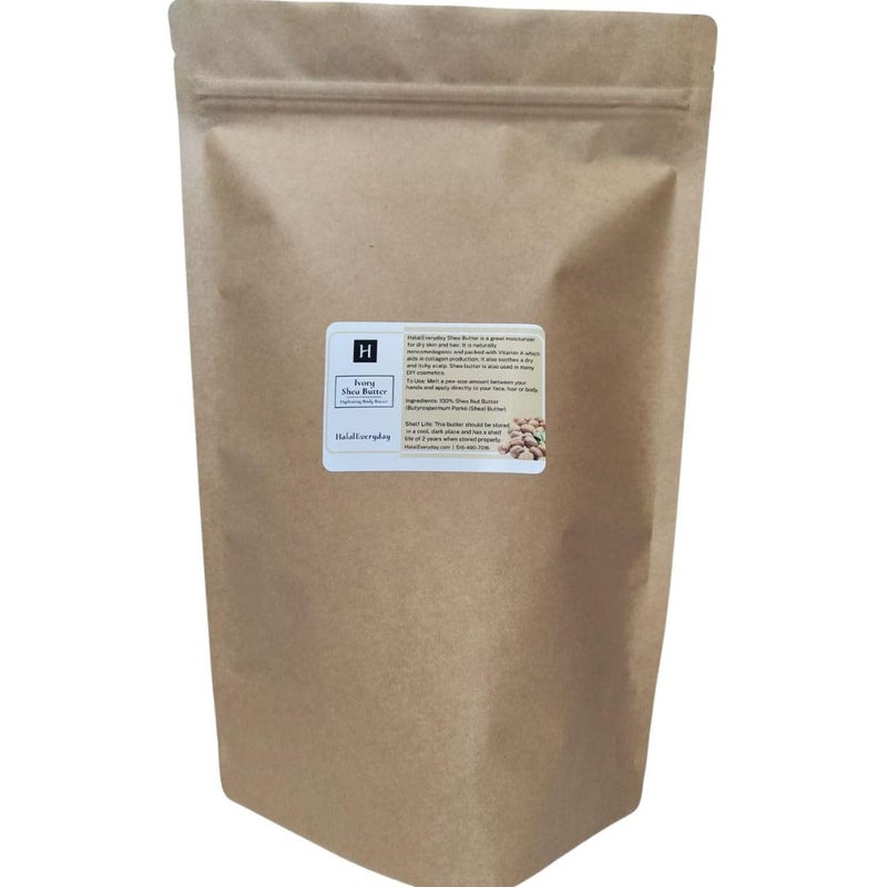 SAAQIN Raw Unrefined IVORY Shea Butter Grade A From Ghana 5 Lbs