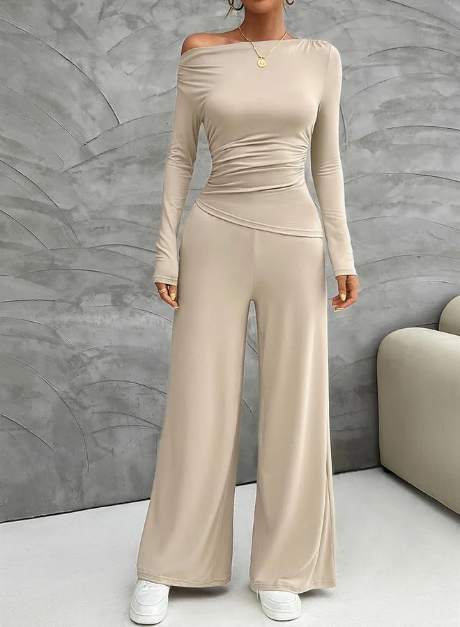 Take Two Solid Long Sleeve Top and Pants by Styli