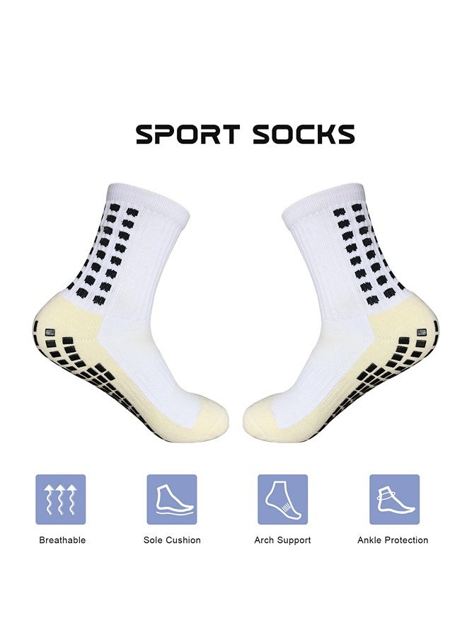 ShebSheb 3 Pairs  Football Anti Slip Socks Gel Socks For Men non slip Soccer socks For Football Basketball Yoga  - Image 2