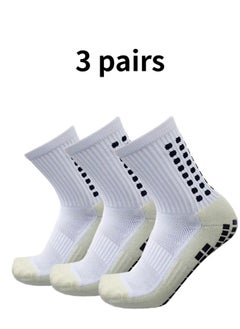 ShebSheb 3 Pairs  Football Anti Slip Socks Gel Socks For Men non slip Soccer socks For Football Basketball Yoga  - Image 1