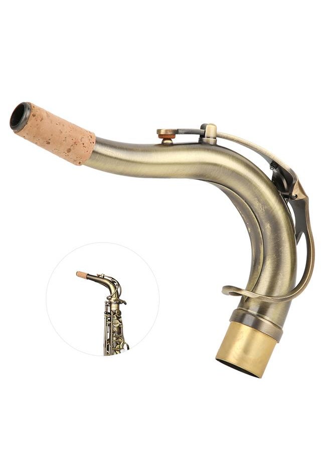 Thoraya Saxophone Neck Musical Accessories Blue Antique Lacquer Surface Brass for Tenor Sax  - Image 1