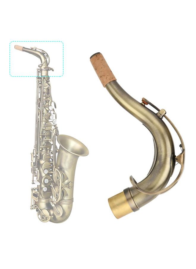 Thoraya Saxophone Neck Musical Accessories Blue Antique Lacquer Surface Brass for Tenor Sax  - Image 4
