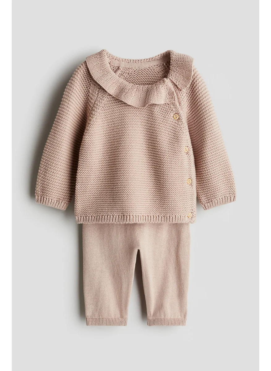 اتش اند ام 2-Piece Knitted Cotton Set