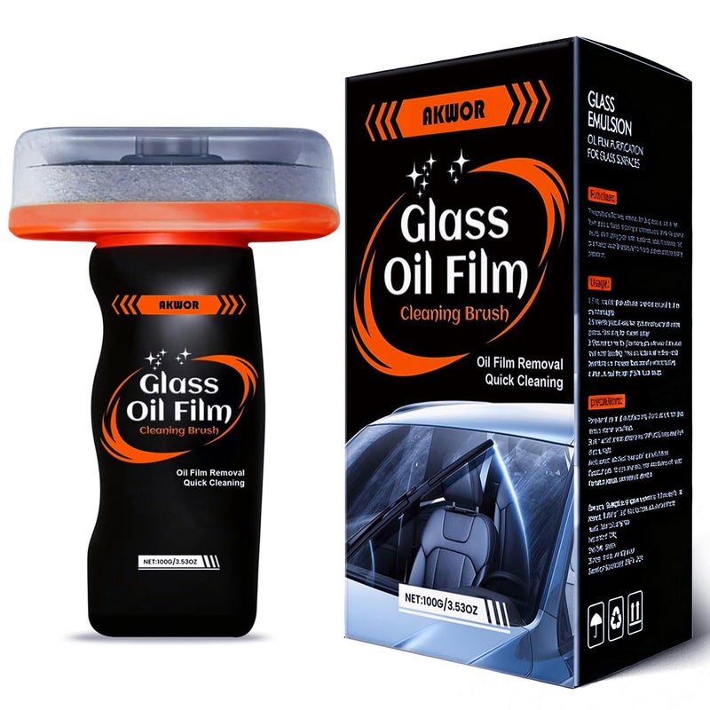 AKWOR Glass Guard for Car Windshield and Windows Rearview Mirror Car Glass Cleaner Remove Grease Water Spots Road Grime StreakFree Improves Driving VisibilityCleaning Board Emulsion - Image 3