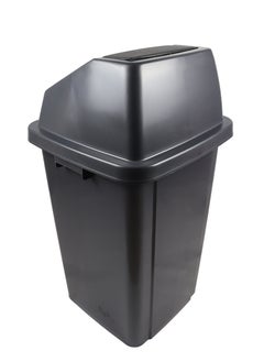 Generic Swing-Lid Trash Bin | Glossy Plastic Finish | Versatile For Home & Communal Spaces | Grey | 100 Liters  - Image 5