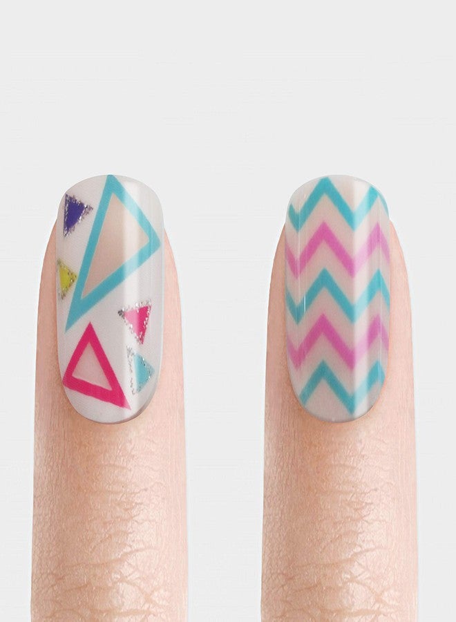Vivace 4Pack 48Tips Color Changing Under Sun Fake Nails, Artificial Preglued Junior Sticker Nails 11461 etc (Sun 1) - Image 5
