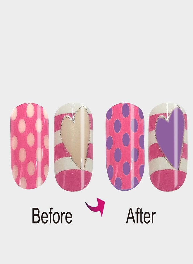 Vivace 4Pack 48Tips Color Changing Under Sun Fake Nails, Artificial Preglued Junior Sticker Nails 11461 etc (Sun 1) - Image 2