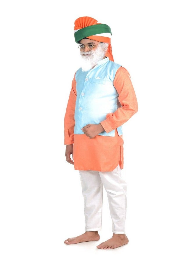 BookMyCostume Narendra Modi PM with Tricolor Pagri India Independence Day Kids Fancy Dress Costume 3-4 years - Image 4