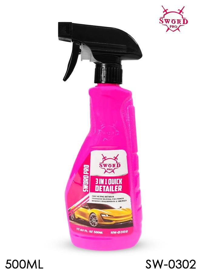 SWORD PRO 3 In 1 Quick Detailer Excellent Buffing Pad Primer , 500ML Removing Fingerprints And Smudges SW-0302 - Image 1