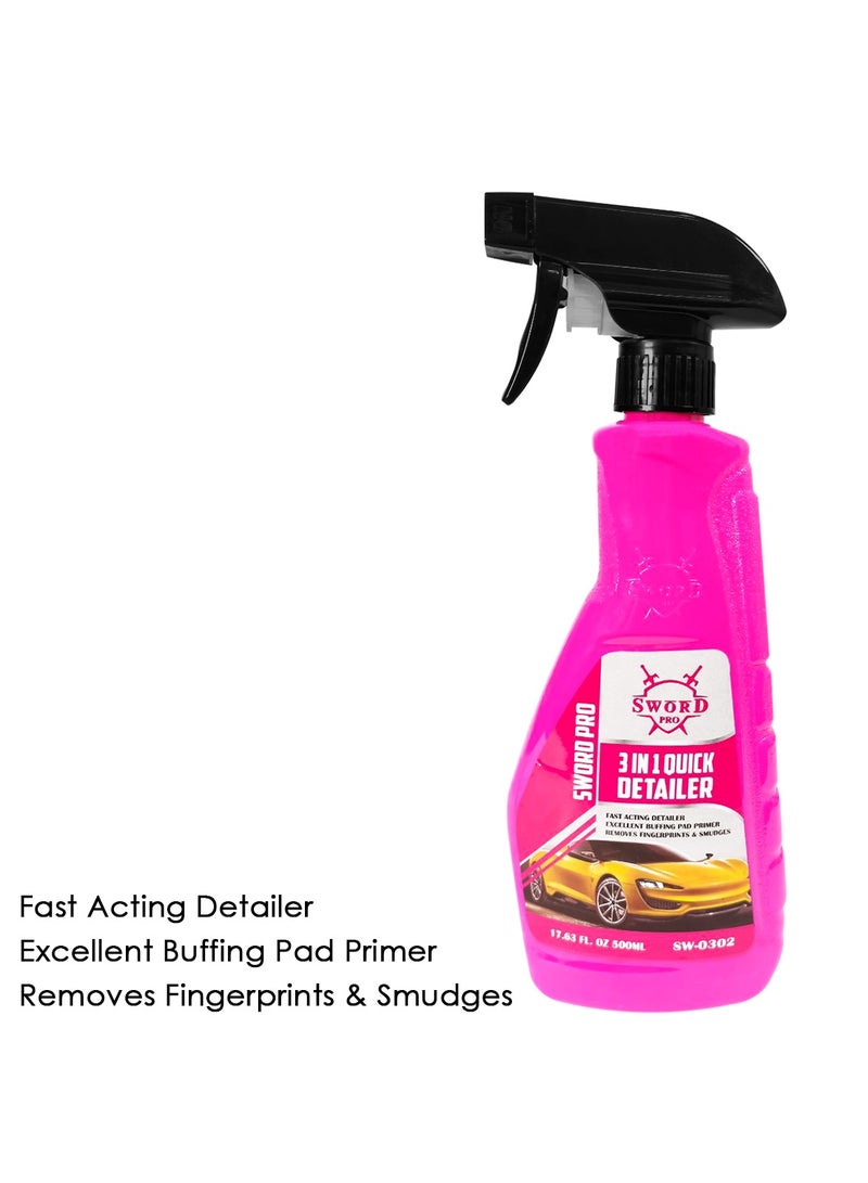 SWORD PRO 3 In 1 Quick Detailer Excellent Buffing Pad Primer , 500ML Removing Fingerprints And Smudges SW-0302 - Image 2