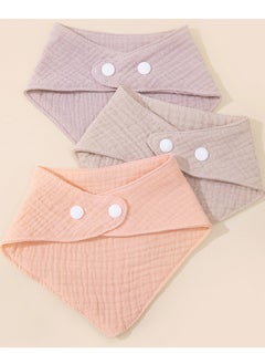 General 3-Pack Solid Color Drool Bibs for Babies, Anti-Stain Cotton Baby Bandana Bibs, Triangle Bibs for Baby Feeding  - Image 2