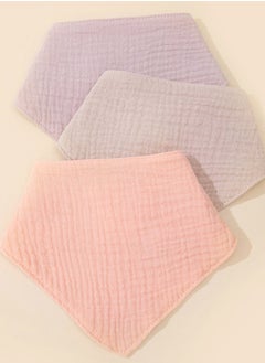 General 3-Pack Solid Color Drool Bibs for Babies, Anti-Stain Cotton Baby Bandana Bibs, Triangle Bibs for Baby Feeding  - Image 3