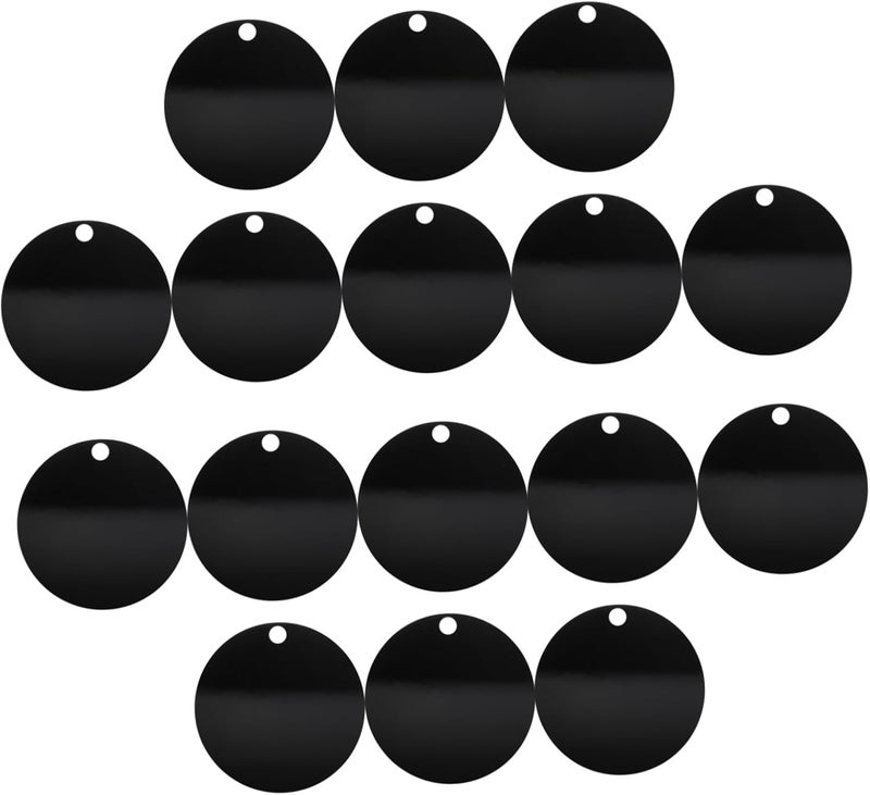 TEHAUX 150pcs Double-Sided Black Acrylic Blanks for Keychain Making Crafting Rounds for Projects for Painting and Doodling Crafts - Image 4