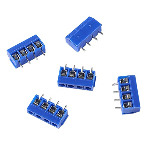 AEDIKO 50pcs PCB Mount Screw Terminal Block Connectors 5mm Pitch (2P 30pcs,3P 10pcs,4Pin 10pcs) - Image 3