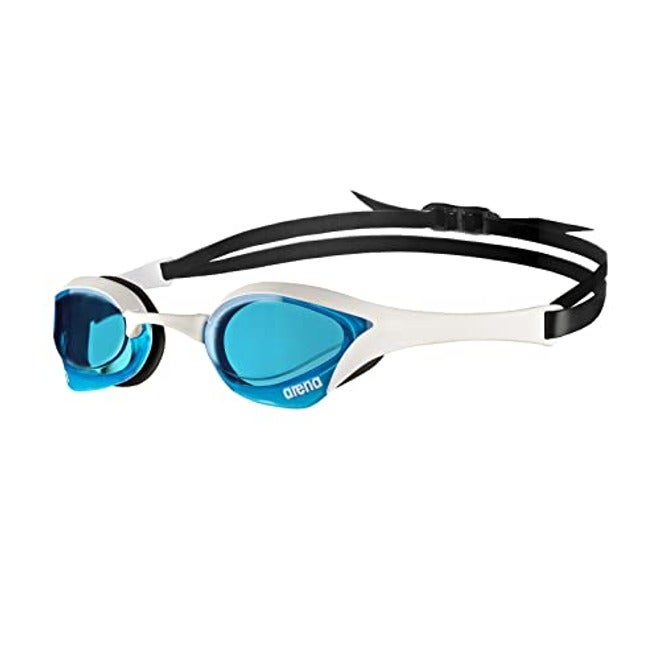 ARENA Cobra Ultra Swipe Racing Swim Goggles - Anti-Fog, Polycarbonate Mirror Lens, Yellow Copper/White
