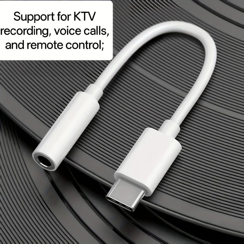 White 1 Pcs USB C To 3 5mm Headphone Jack Adapter With Card Eject Pin Compatible With iPhone 15 15 Plus 15 Pro 15 Pro Max iPad MacBook Pixel Samsung Galaxy Type C Devices - Image 3